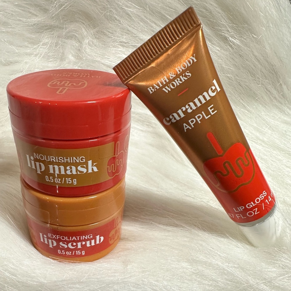 Bath & Body Works Caramel Apple Lip Care Trio